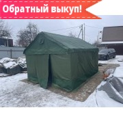 Палатка Каркасная утепленная зеленого цвета 3х4